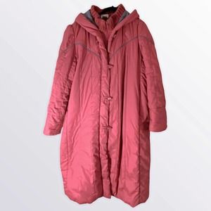 Vintage Amazing Quilted Hooded Plus Winter Coat